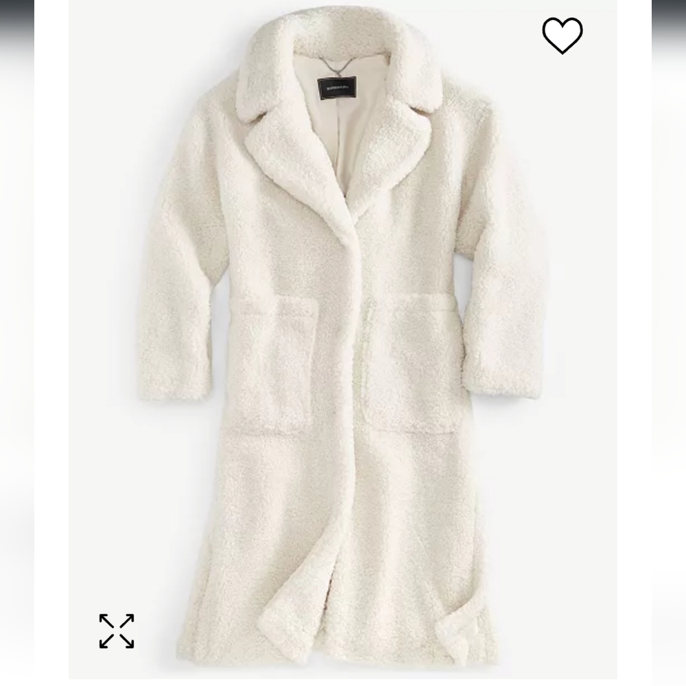 BCBGMaxAzria Cream Teddy Coat